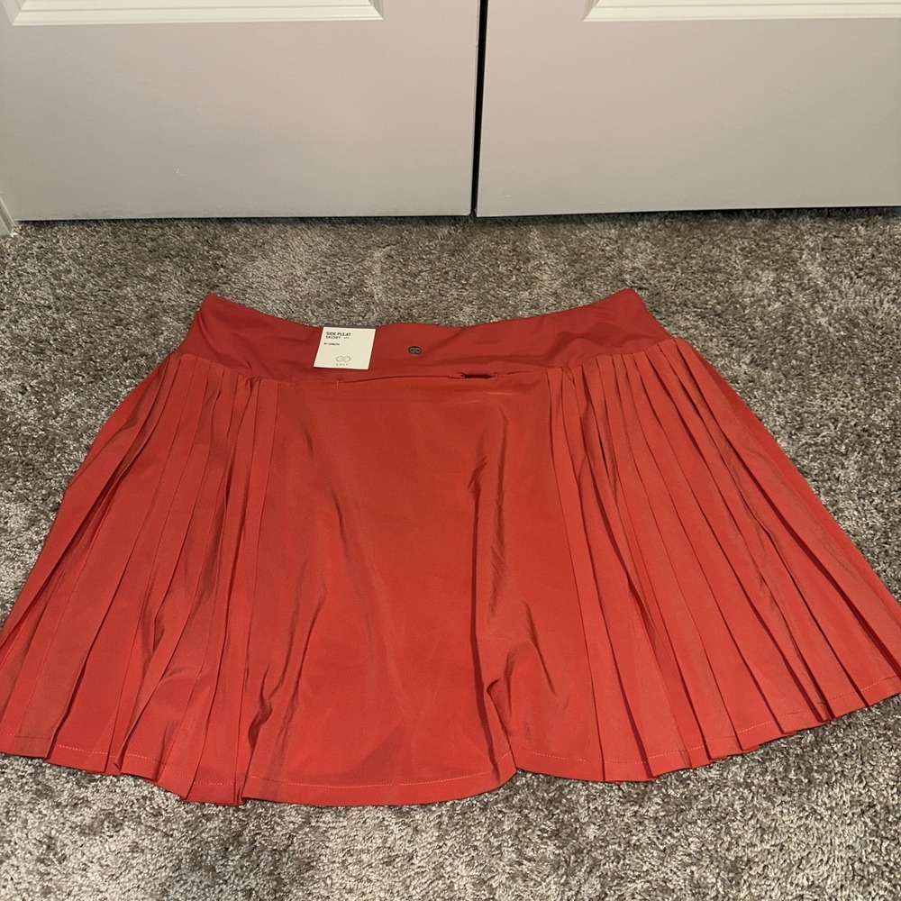 CALIA By Carrie Underwood Women's 14" Side Pleat Guava Pink Golf Skort XL - Picture 5 of 6